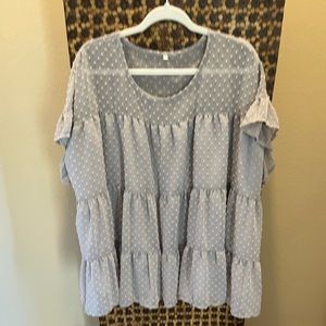 New Shein 2X Tiered Top